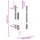 Kattenmeubel wandgemonteerd met krabpaal 153 cm crèmekleurig