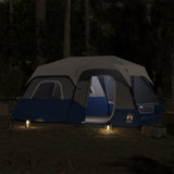 Tent 9-persoons waterdicht met LED lichtblauw - AllerleiShop