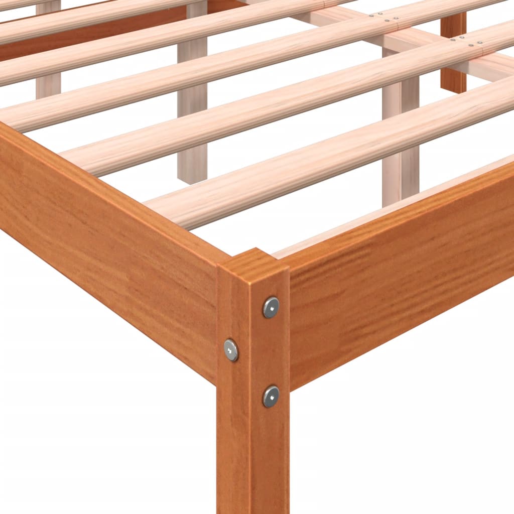 Seniorenbed massief grenenhout wasbruin 120x200 cm