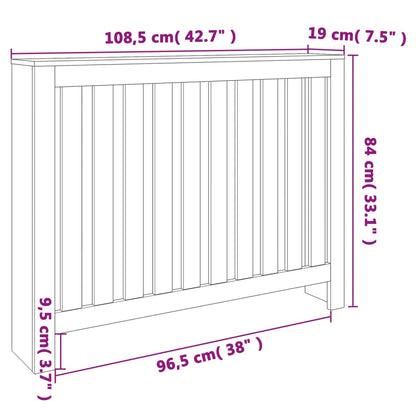 Radiatorombouw 108,5x19x84 cm massief grenenhout wasbruin - AllerleiShop