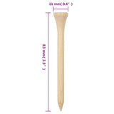 1000 st Golftees 83 mm bamboe - AllerleiShop