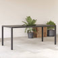 Tuintafel met glazen blad 190x90x75 cm poly rattan zwart - AllerleiShop