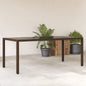 Tuintafel met glazen blad 190x90x75 cm poly rattan bruin - AllerleiShop