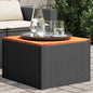 Tuintafel 55x55x37 cm poly rattan en acaciahout zwart - AllerleiShop