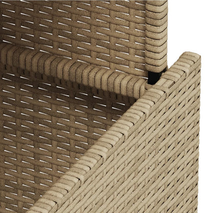 Tuintafel 100x55x73 cm poly rattan en acaciahout beige - AllerleiShop