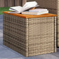 Tuinbijzettafels 2 st 55x34x37 cm poly rattan en hout beige - AllerleiShop