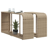 Opbergschappen 2 st poly rattan beige - AllerleiShop