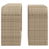 Opbergschappen 2 st poly rattan beige - AllerleiShop