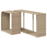 Opbergschappen 2 st poly rattan beige - AllerleiShop