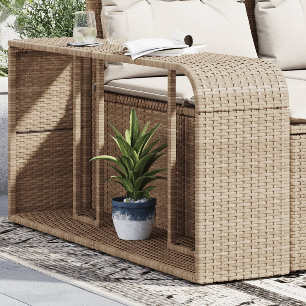 Opbergschappen 2 st poly rattan beige - AllerleiShop