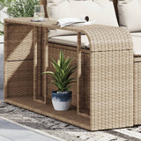 Opbergschappen 2 st poly rattan beige - AllerleiShop