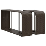 Opbergschappen 2 st poly rattan bruin - AllerleiShop