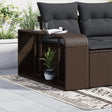 Opbergschappen 2 st poly rattan bruin - AllerleiShop