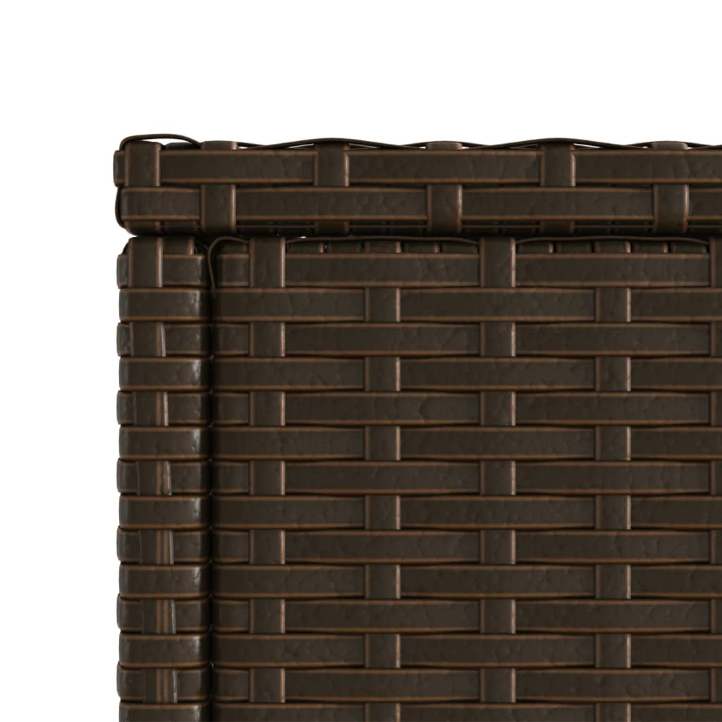 Tuinbijzettafel met glazen blad 58x27,5x55 cm poly rattan bruin - AllerleiShop