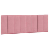 Bedframe met LED-verlichting fluweel roze 140x190 cm