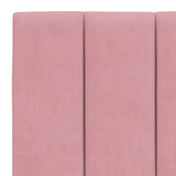 Bedframe met LED-verlichting fluweel roze 140x190 cm