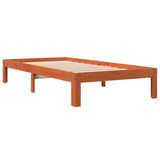 Bedframe zonder matras massief grenenhout wasbruin 100x200 cm