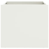 Plantenbakken 2 st 32x30x29 cm staal wit - AllerleiShop