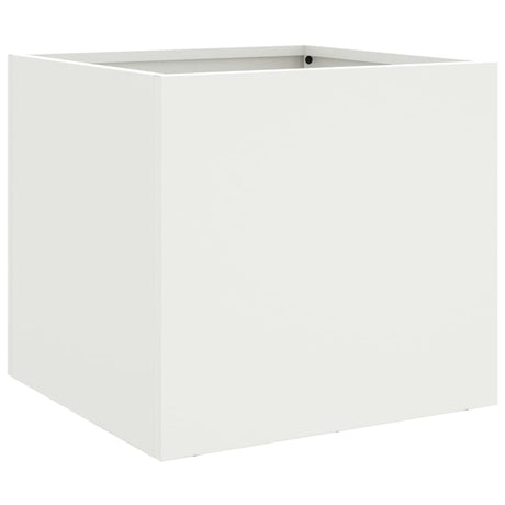 Plantenbakken 2 st 32x30x29 cm staal wit - AllerleiShop