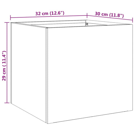 Plantenbakken 2 st 32x30x29 cm roestvrij staal zilverkleurig