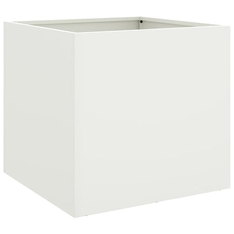 Plantenbakken 2 st 42x40x39 cm staal wit - AllerleiShop