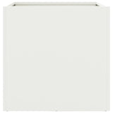 Plantenbakken 2 st 42x40x39 cm staal wit - AllerleiShop