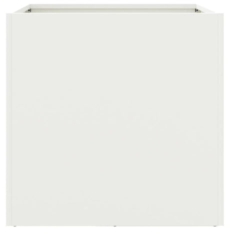 Plantenbakken 2 st 42x40x39 cm staal wit - AllerleiShop