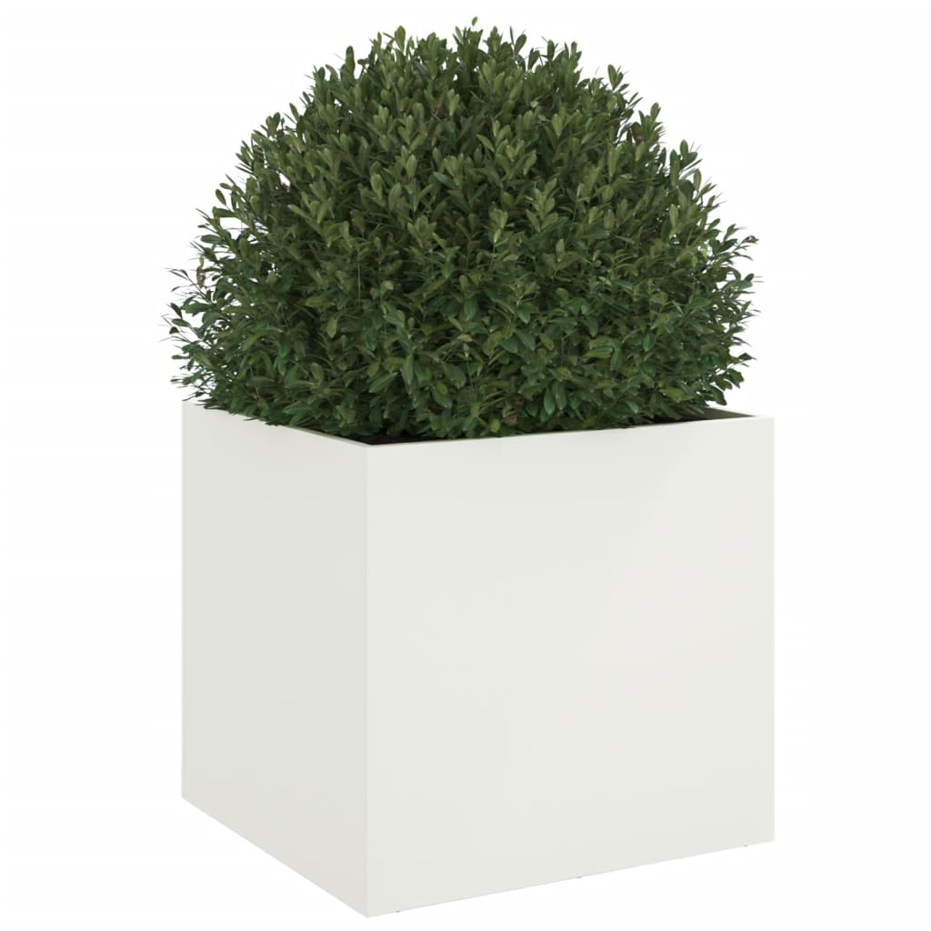 Plantenbak 49x47x46 cm staal wit - AllerleiShop