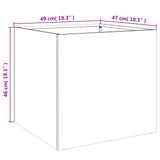 Plantenbak 49x47x46 cm staal wit - AllerleiShop