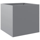 Plantenbakken 2 st 49x47x46 cm gegalvaniseerd staal zilverkleur - AllerleiShop