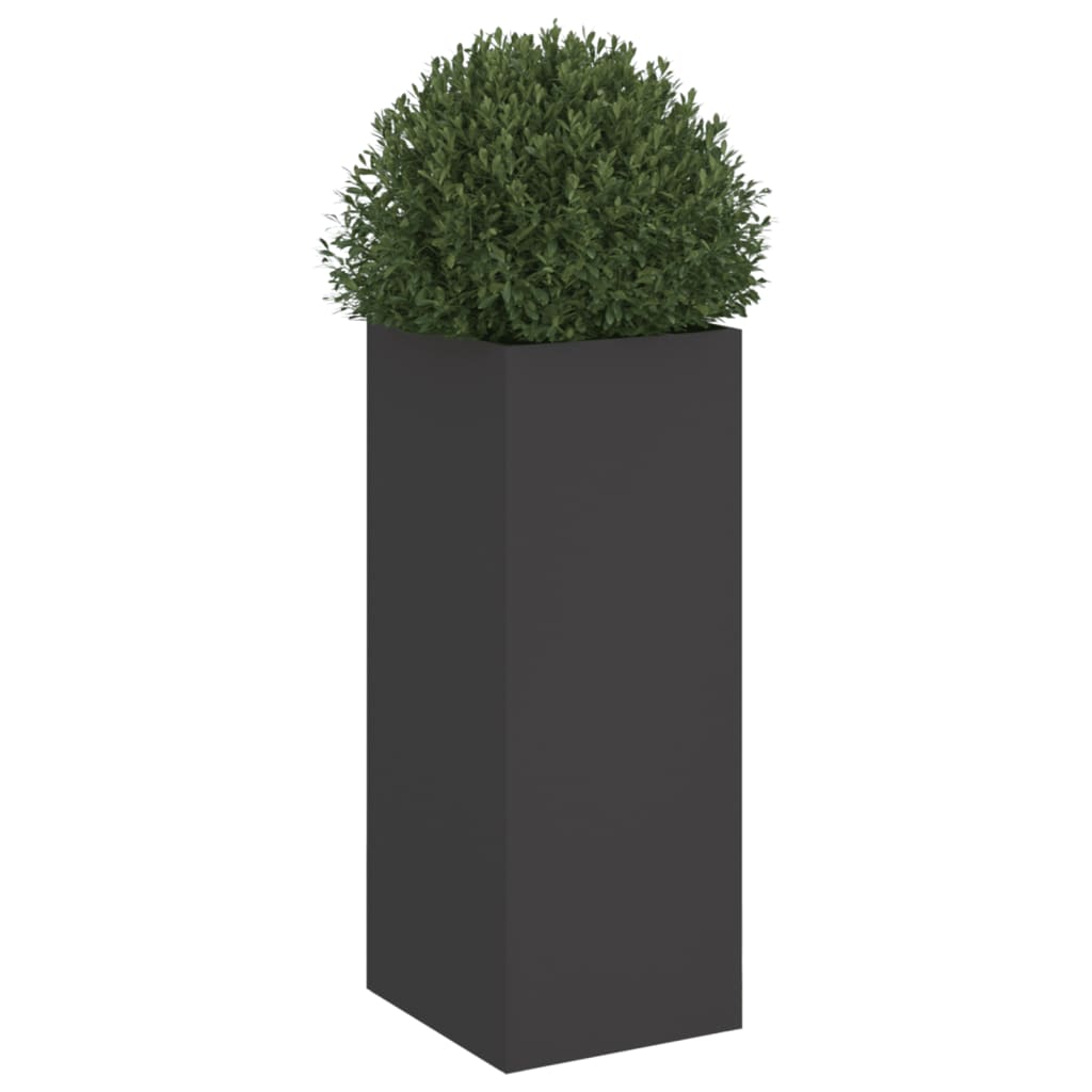 Plantenbak 32x29x75 cm staal zwart - AllerleiShop