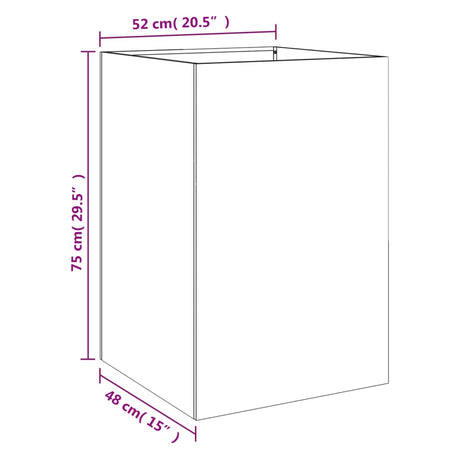 Plantenbak 52x48x75 cm staal zwart