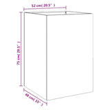 Plantenbak 52x48x75 cm staal antracietkleurig