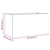 Plantenbak 62x30x29 cm staal zwart - AllerleiShop