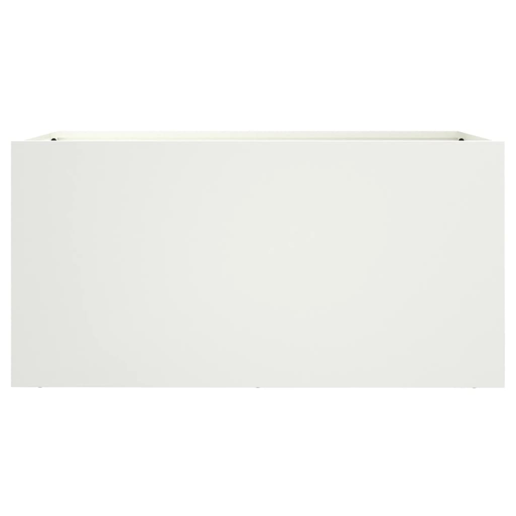 Plantenbak 62x30x29 cm staal wit - AllerleiShop