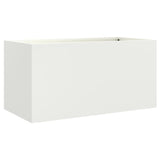 Plantenbak 62x30x29 cm staal wit - AllerleiShop