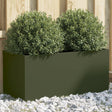 Plantenbak 62x30x29 cm staal olijfgroen