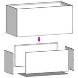 Plantenbak 62x30x29 cm roestvrij staal zilverkleurig