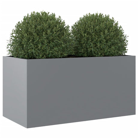 Plantenbak 62x30x29 cm gegalvaniseerd staal zilverkleurig