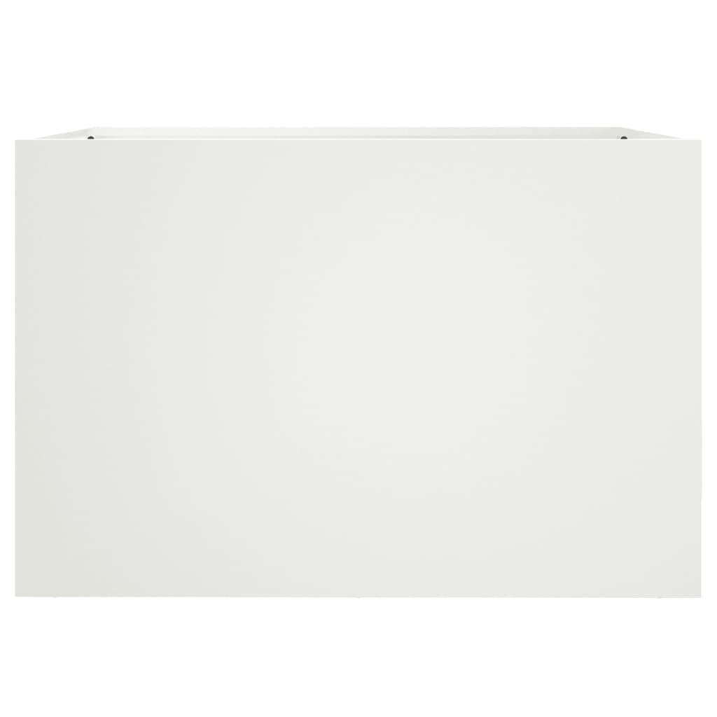 Plantenbak 62x40x39 cm staal wit - AllerleiShop