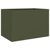 Plantenbak 62x40x39 cm staal olijfgroen - AllerleiShop