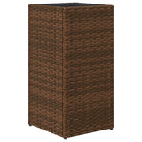 Plantenbakken 2 st 30x30x60 cm poly rattan bruin - AllerleiShop