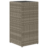 Plantenbakken 2 st 30x30x60 cm poly rattan grijs - AllerleiShop