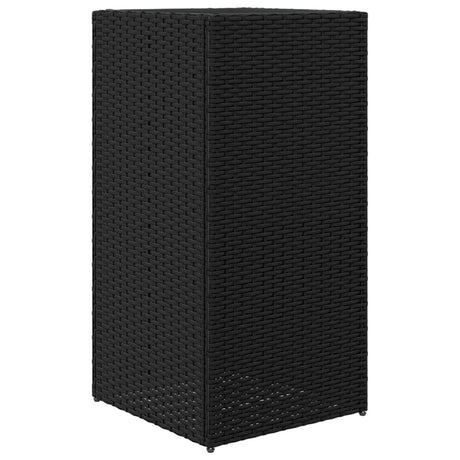 Plantenbakken 2 st 40x40x80 cm poly rattan zwart - AllerleiShop