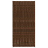 Plantenbakken 2 st 40x40x80 cm poly rattan bruin - AllerleiShop