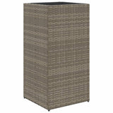 Plantenbakken 2 st 40x40x80 cm poly rattan grijs - AllerleiShop