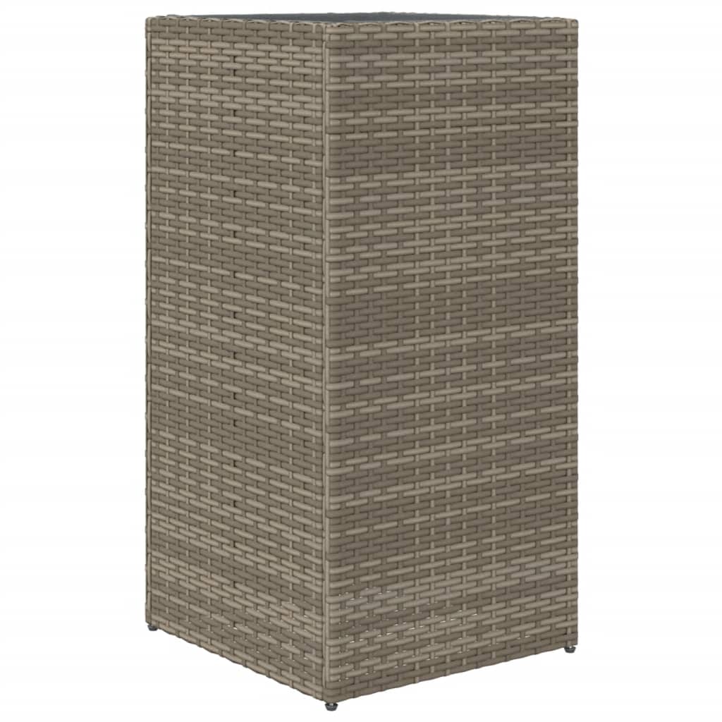 Plantenbakken 2 st 40x40x80 cm poly rattan grijs - AllerleiShop