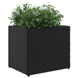 Plantenbakken 2 st 36x30x32 cm poly rattan zwart - AllerleiShop