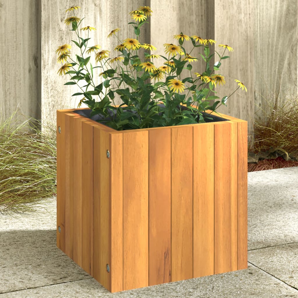 Plantenbak 25x25x25 cm massief acaciahout - AllerleiShop