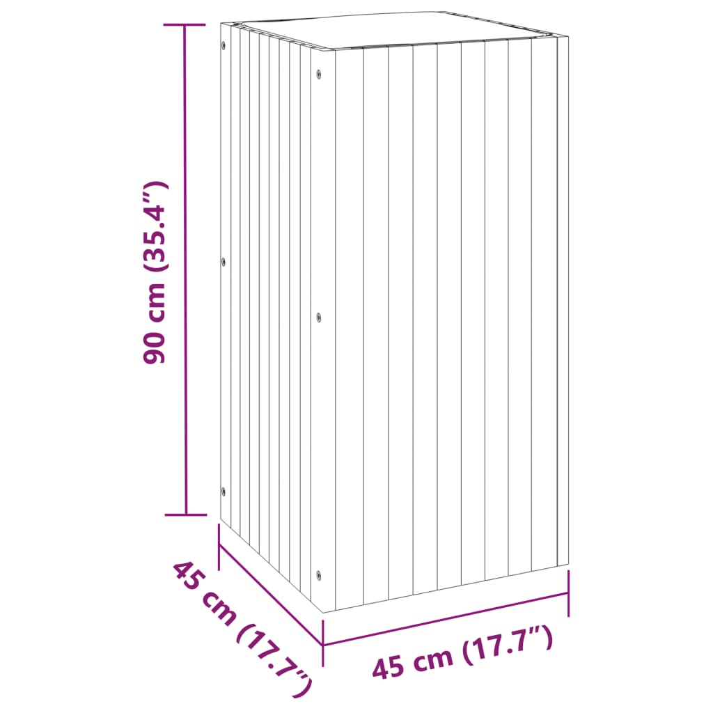 Plantenbak 45x45x90 cm massief acaciahout - AllerleiShop